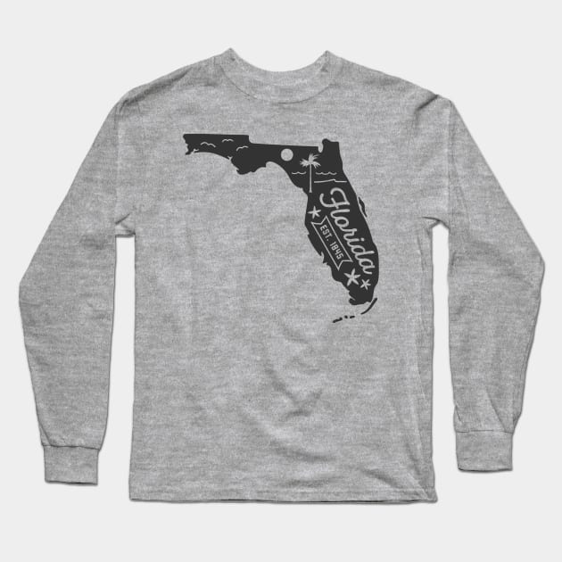 State of Florida Graphic Tee Long Sleeve T-Shirt by MN Favorites